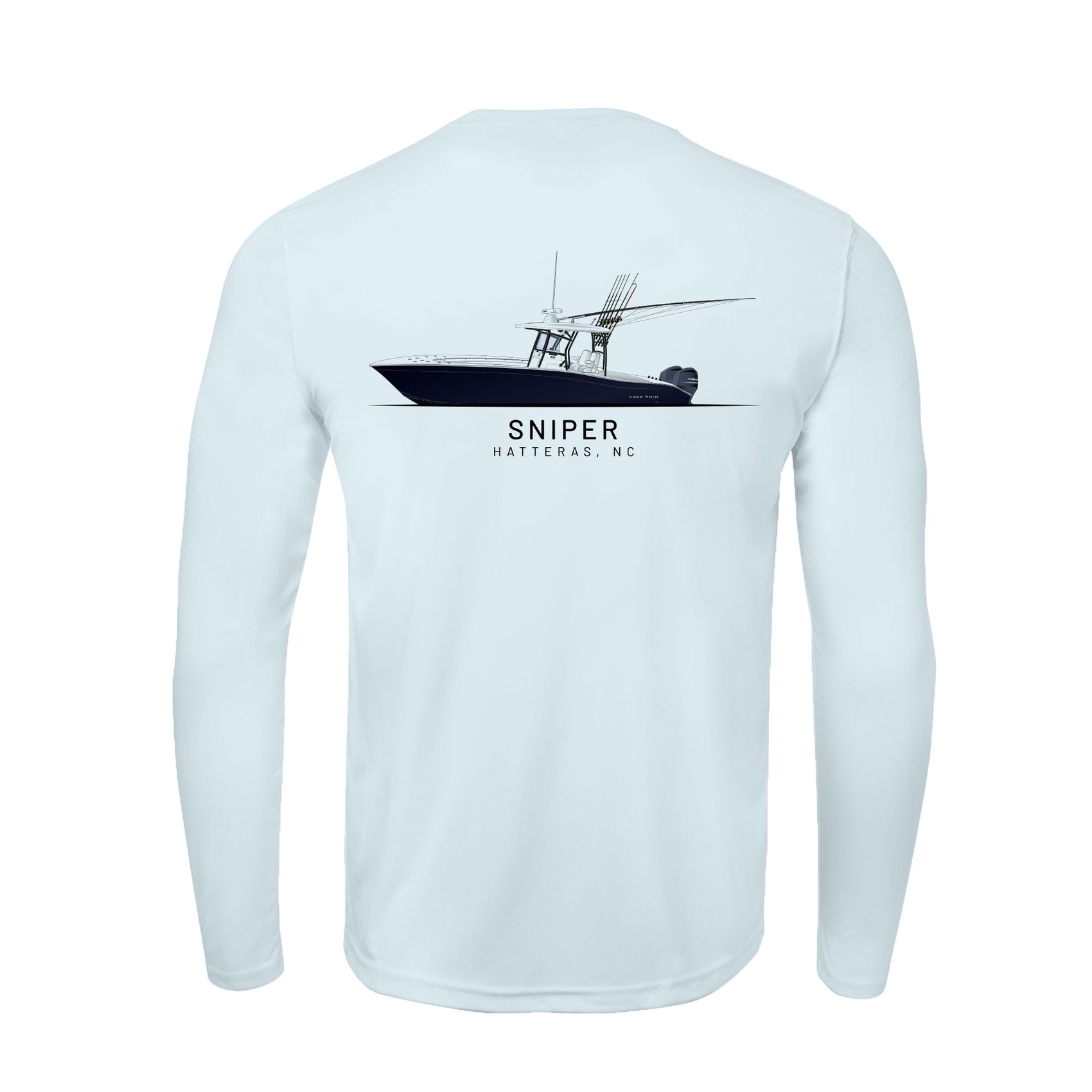 Custom Boat Drawing | Mens Recycled Solar Performance