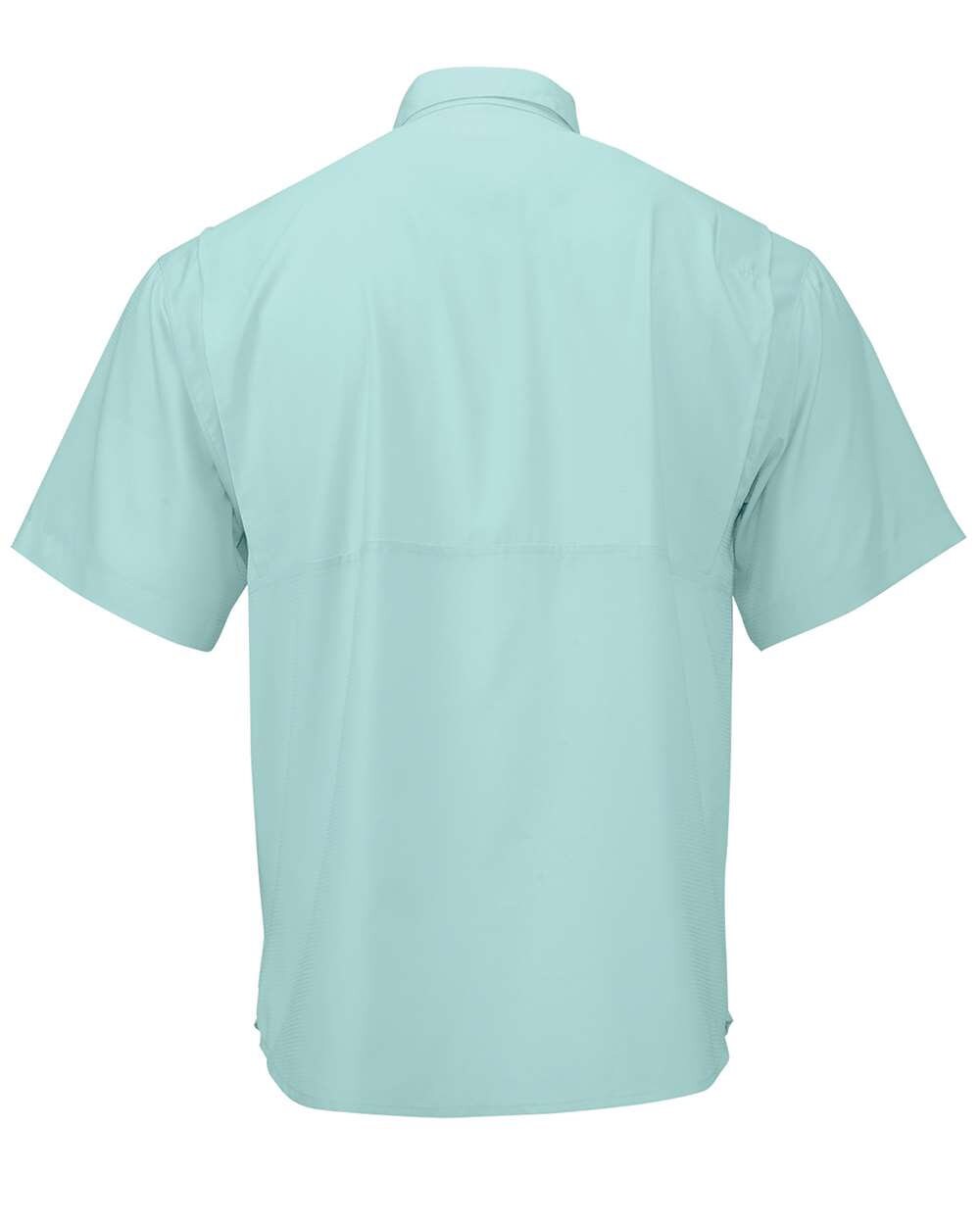 Button Down Custom Embroidered Solar Performance Short Sleeve Fishing Shirt
