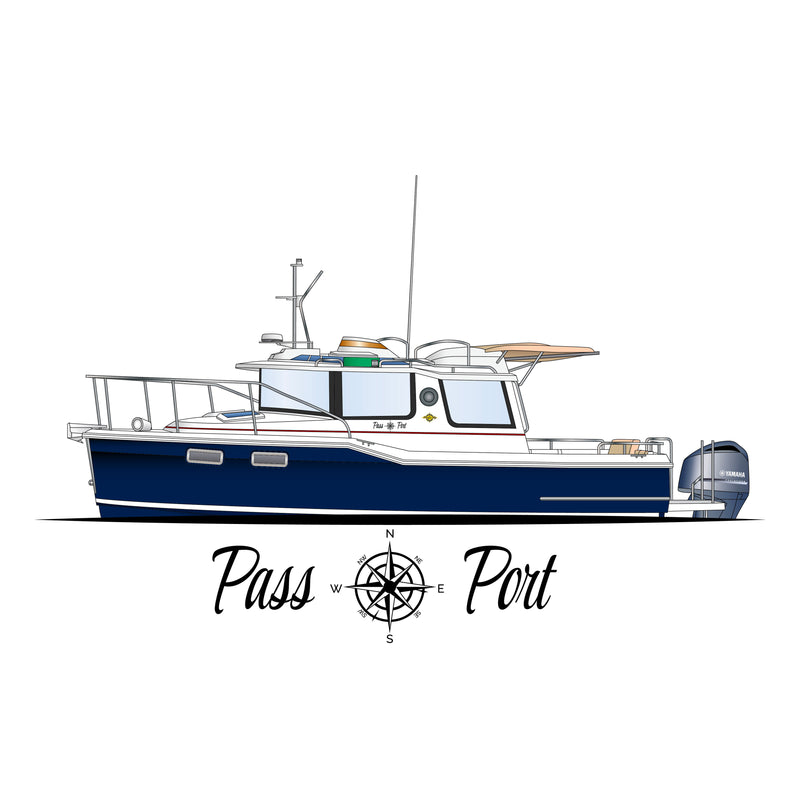 Custom Boat Drawing | Digital Download