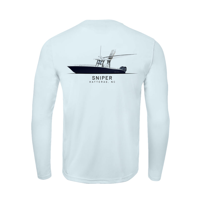 Custom Boat Drawing | Mens Recycled Solar Performance