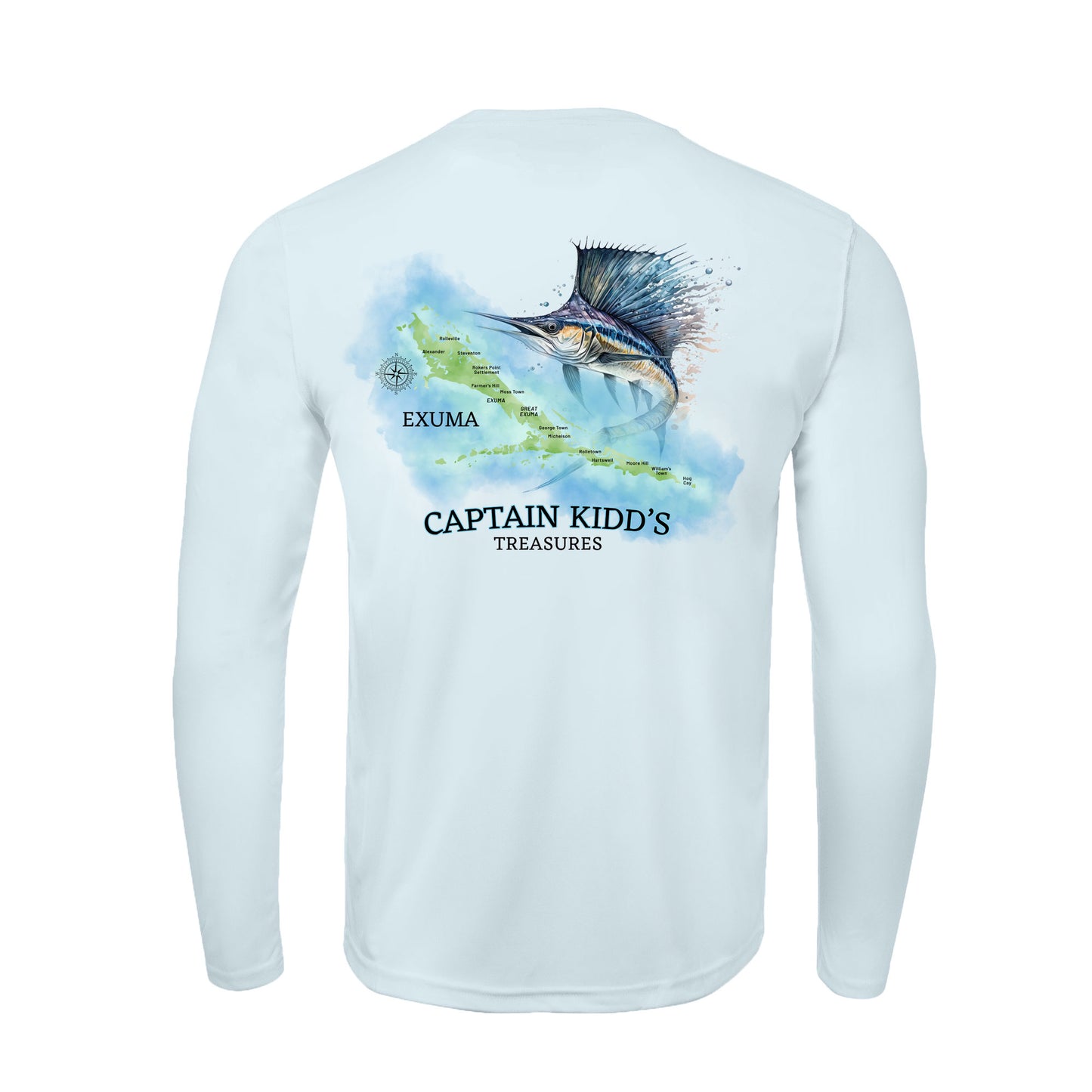 Exuma Sea Turtle Watercolor Map | Recycled Solar Performance