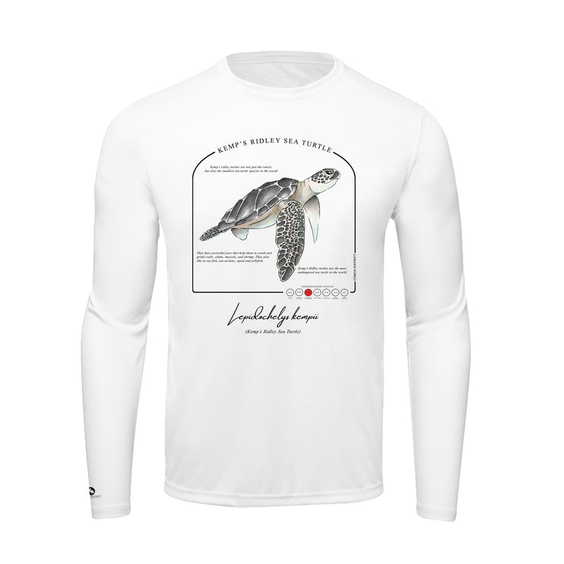 Kemps Ridley Sea Turtle Conservation Status shirt | Mens Recycled Solar Performance
