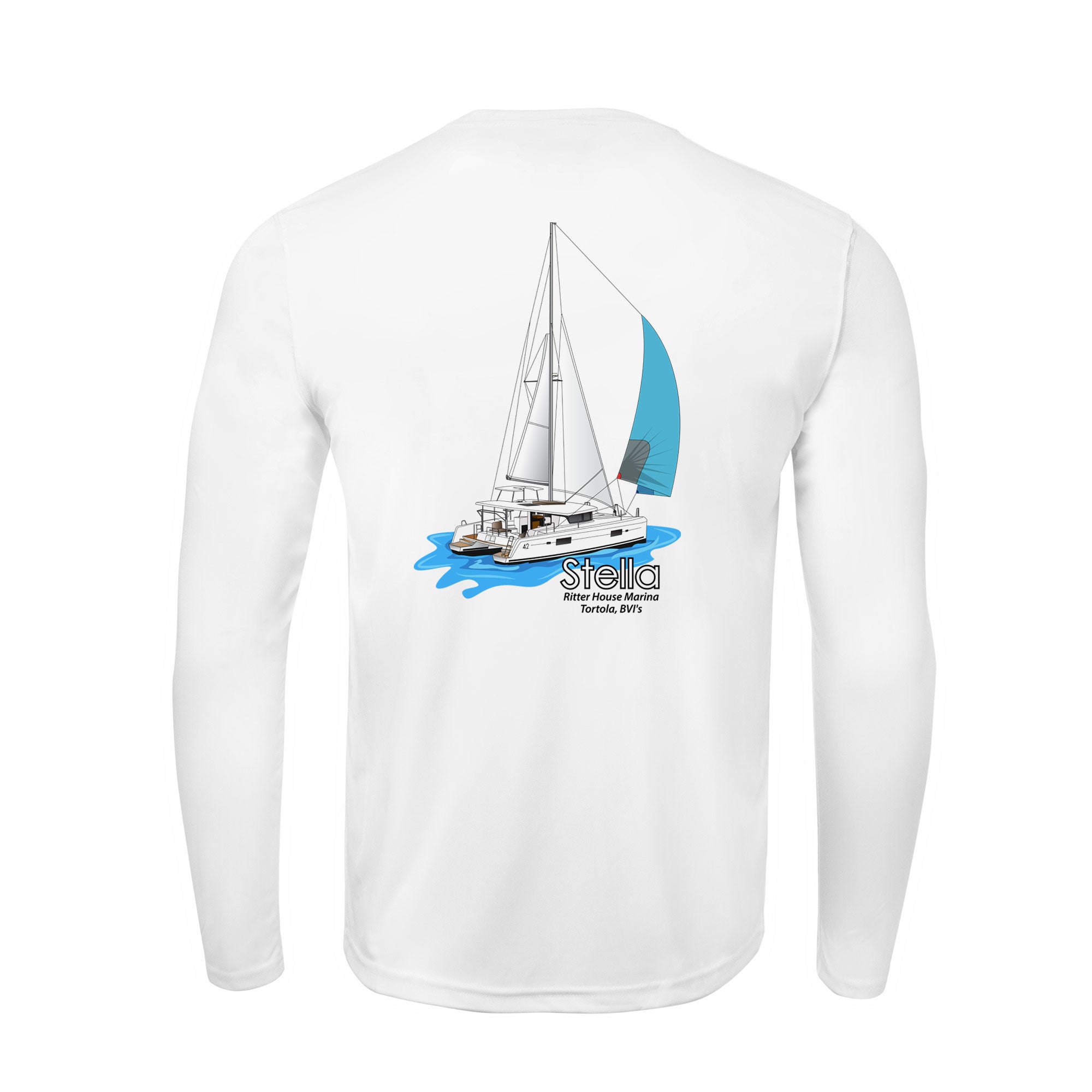 Custom Boat Drawing | Mens Recycled Solar Performance