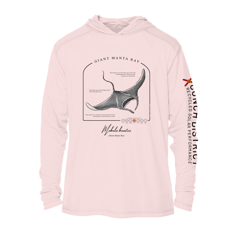 Giant Manta Ray Conservation Status UPF 50+ Sun Protection Hoodie Youth