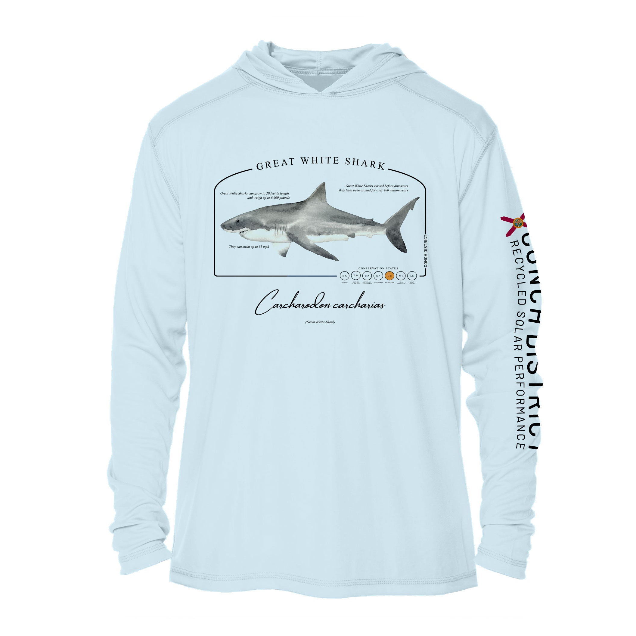 Great white best sale shark hoodie