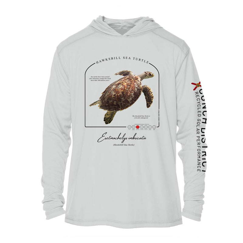 Hawksbill Sea Turtle Conservation Status UPF 50+ Sun Protection Hoodie Youth