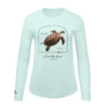 Hawksbill Sea Turtle Conservation Status Shirt | Womens Recycled Solar Performance