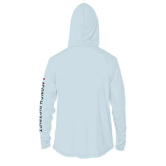 Conch District Florida Flag Logo Hoodie | Mens Recycled Solar Performance