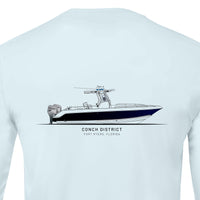 Custom Boat Drawing | Mens Recycled Solar Performance