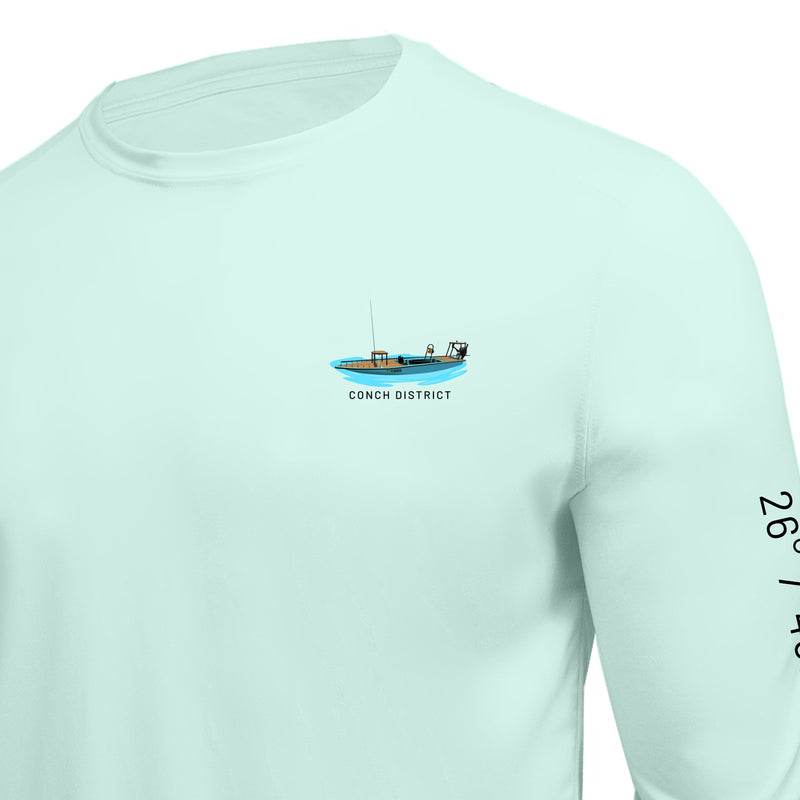Custom Boat Drawing  Mens Recycled Solar Performance – Conch District