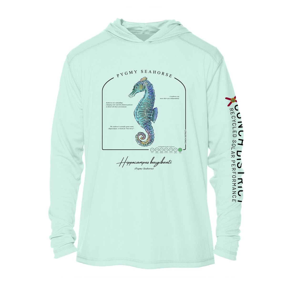 Pygmy Seahorse Conservation Status UPF 50+ Sun Protection Hoodie Youth