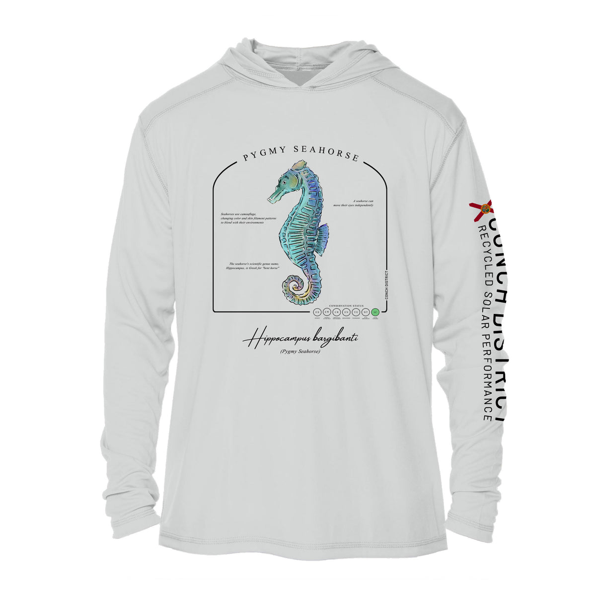 Pygmy Seahorse Conservation Status UPF 50+ Sun Protection Hoodie Youth