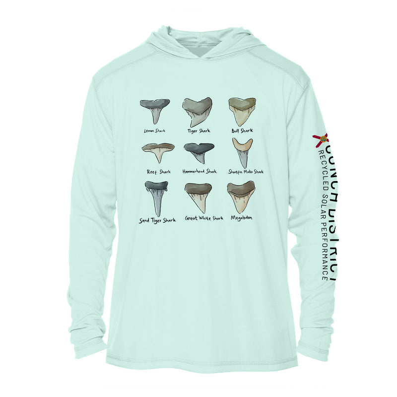 Shark Tooth Identification Hoodie | Mens Recycled Solar Performance