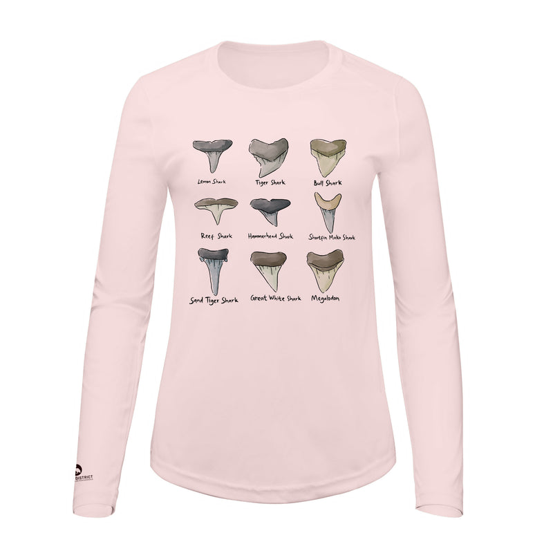 Shark Tooth Identification Shirt | Womens Recycled Solar Performance