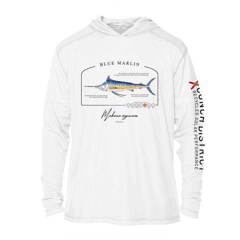Blue Marlin Conservation Status UPF 50+ Sun Protection Hoodie Youth