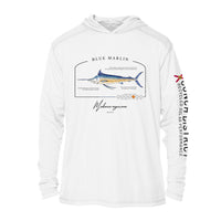 Blue Marlin Conservation Status Hoodie | Mens Recycled Solar Performance