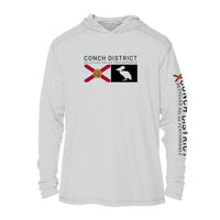 Conch District Florida Flag Logo UPF 50+ Sun Protection Hoodie Youth