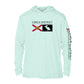 Conch District Florida Flag Logo Hoodie | Mens Recycled Solar Performance