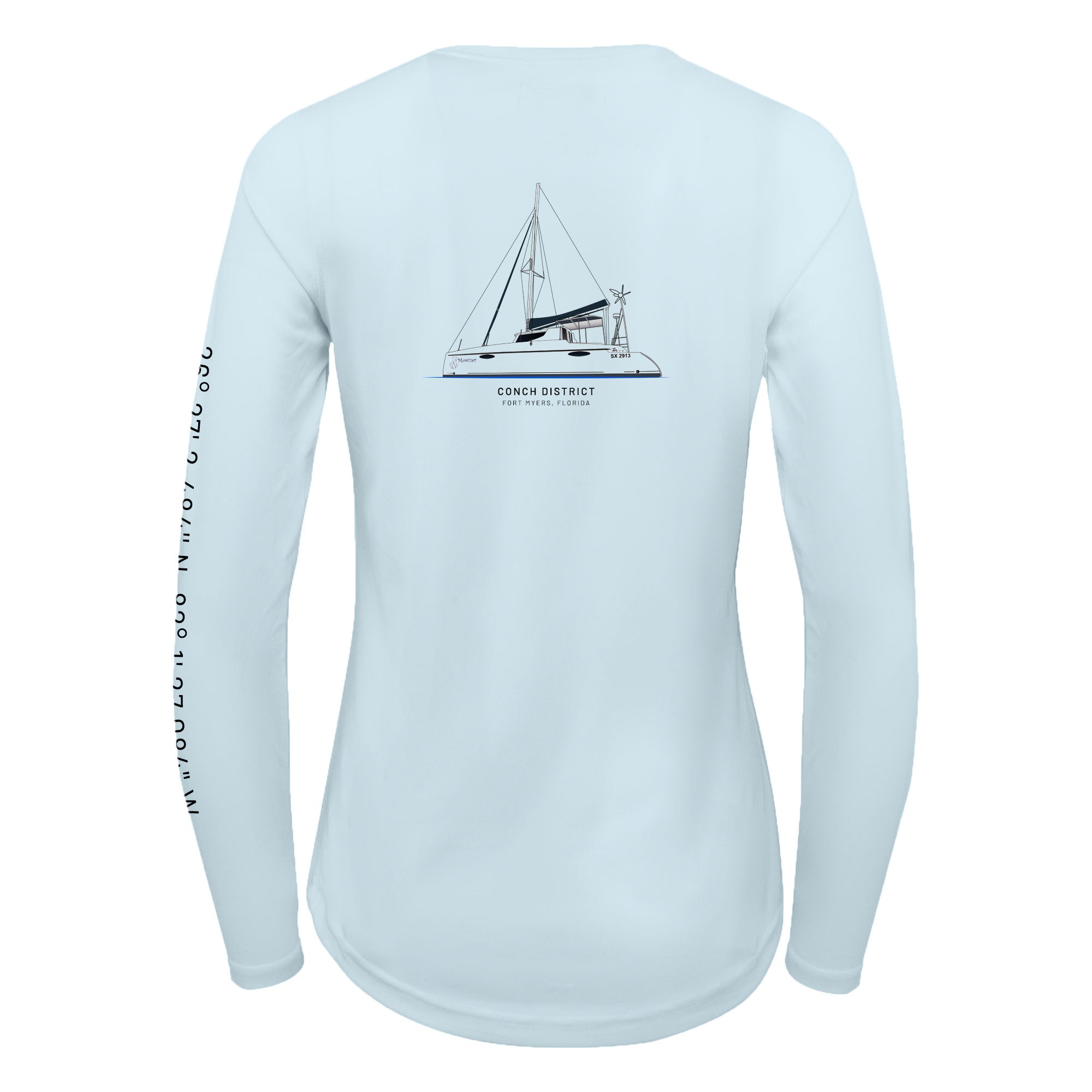 Custom Boat Drawing | Women's Recycled Solar Performance