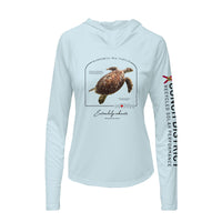 Hawksbill Sea Turtle Conservation Status Hoodie | Womens Recycled Solar Performance