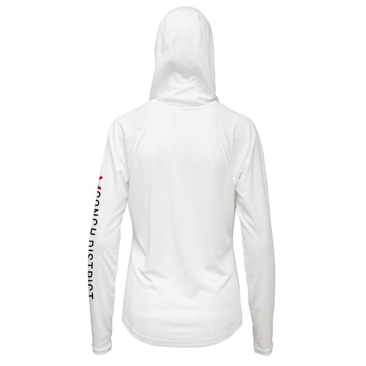 Conch District Florida Flag Logo Hoodie | Womens Recycled Solar Performance