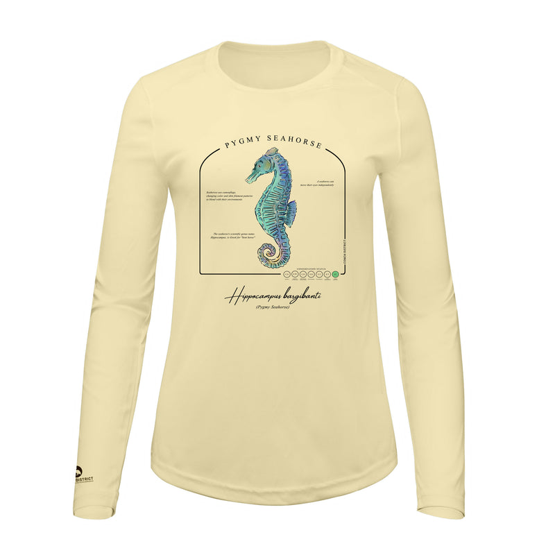 Pygmy Seahorse Conservation Status Shirt | Womens Recycled Solar Performance