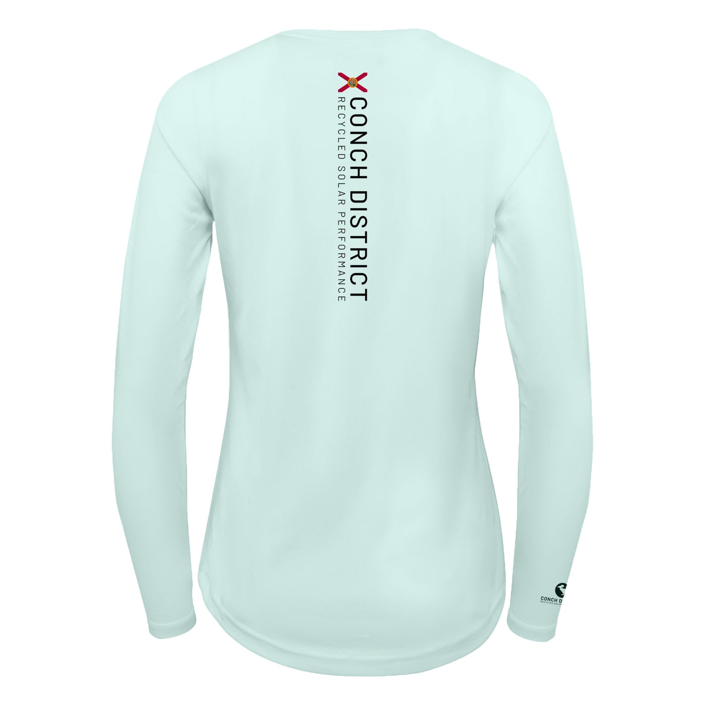 Conch District Florida Flag Logo Tee | Womens Recycled Solar Performance