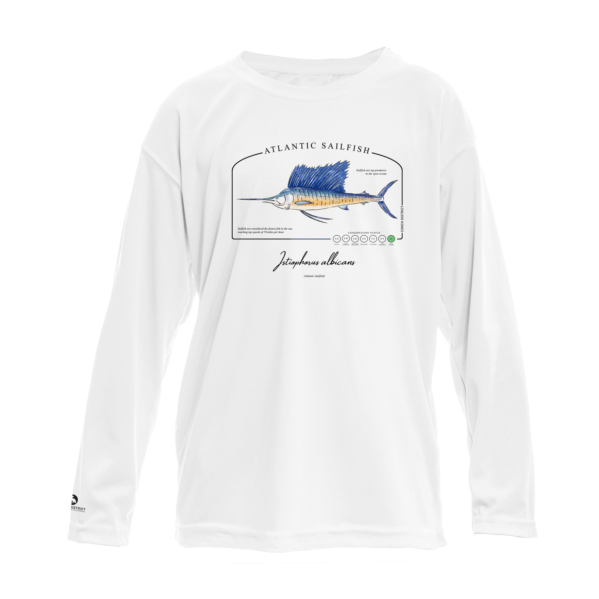 Atlantic Sailfish Conservation Status UPF 50+ Sun Protection Shirt Toddler & Youth