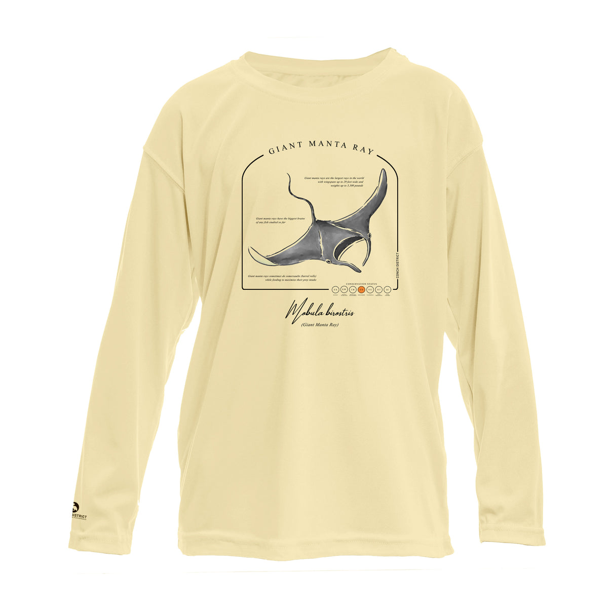 Giant Manta Ray Conservation Status UPF 50+ Sun Protection Shirt Toddler & Youth