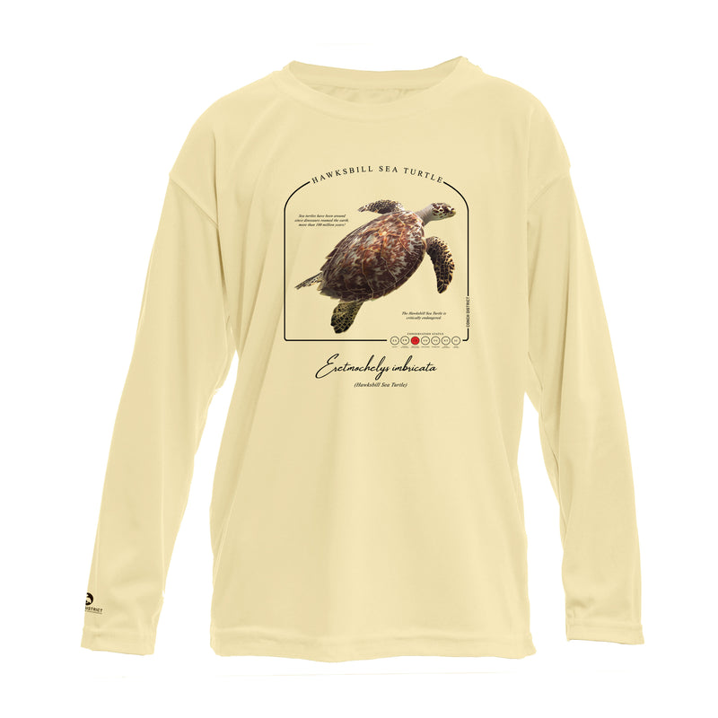 Hawksbill Sea Turtle Conservation Status UPF 50+ Sun Protection Shirt Toddler & Youth