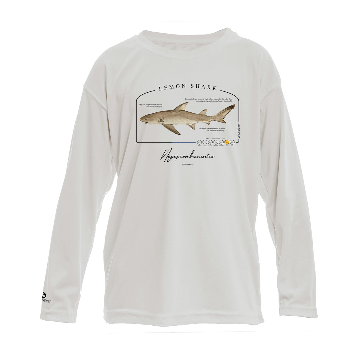 Lemon Shark Conservation Status UPF 50+ Sun Protection Shirt Toddler & Youth