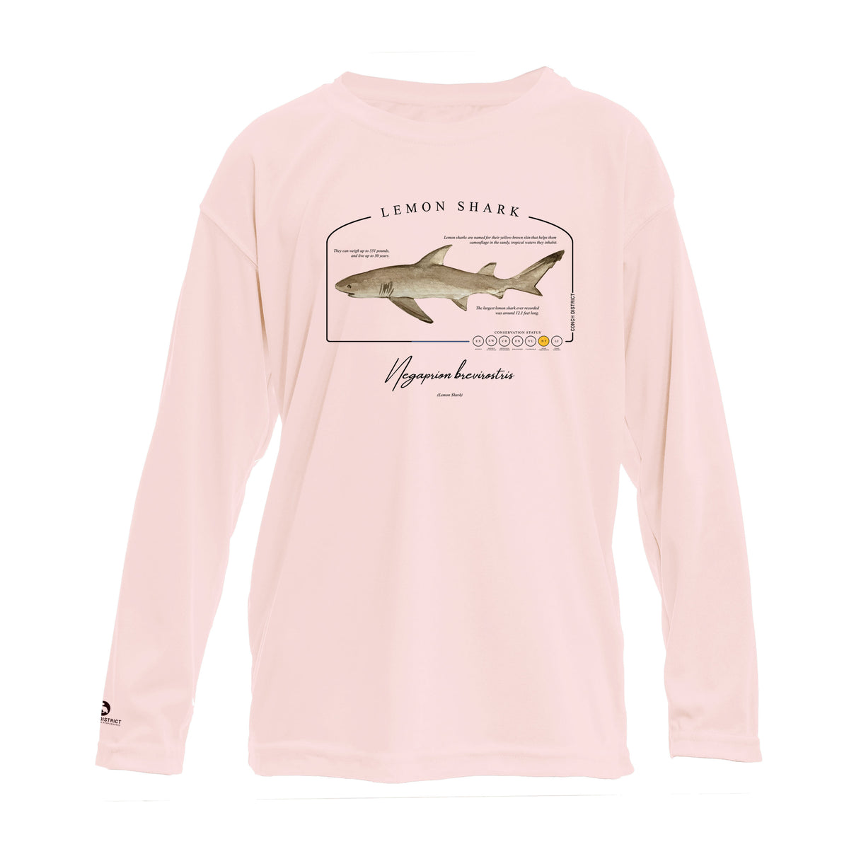 Lemon Shark Conservation Status UPF 50+ Sun Protection Shirt Toddler & Youth