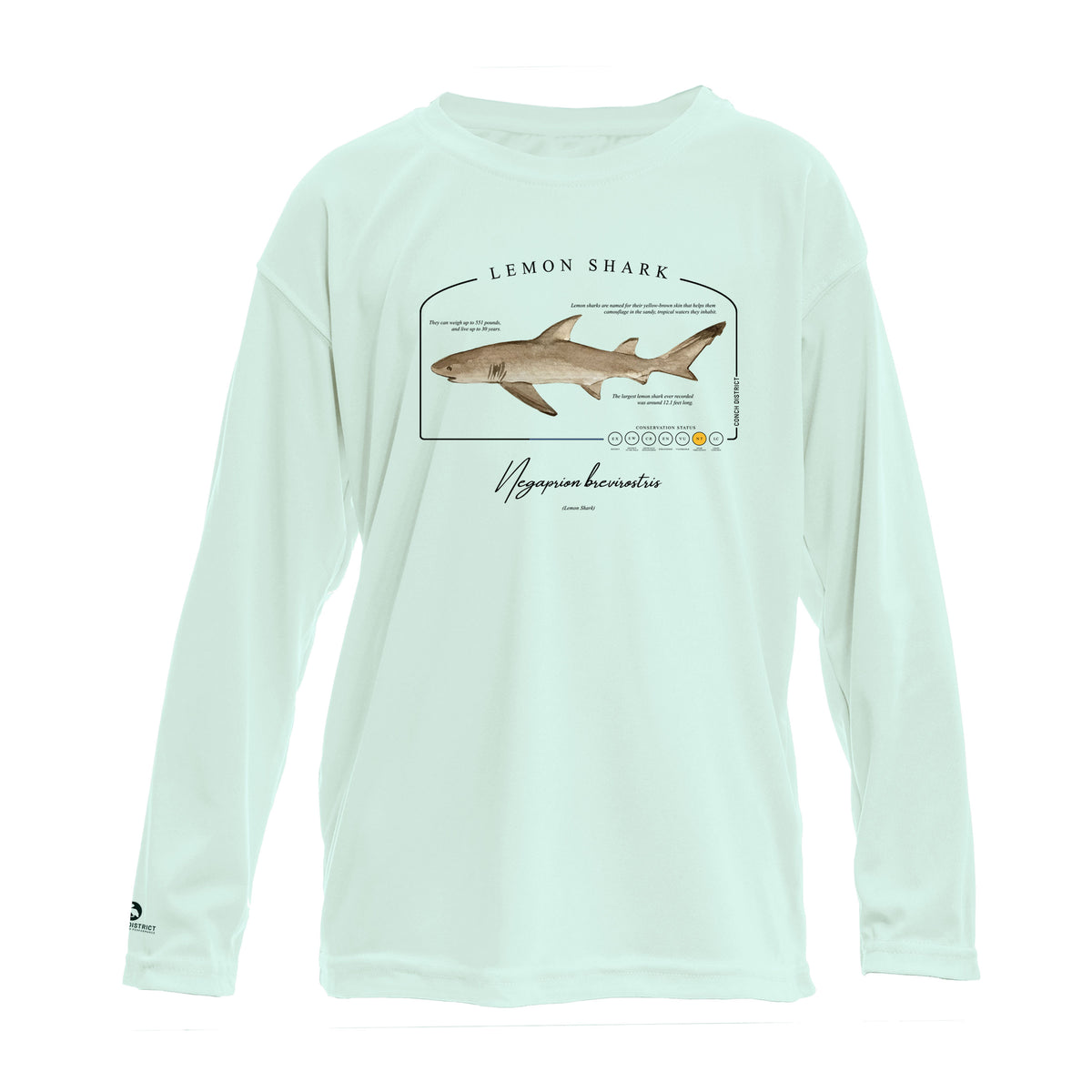 Lemon Shark Conservation Status UPF 50+ Sun Protection Shirt Toddler & Youth